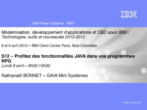 Icon of S12-Profitez Des Fonctionnalites De JAVA Dans Vos Programmes RPG