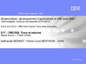 Icon of S17-DB2-SQL Trucs Et Astuces