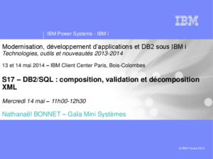 Icon of S17 DB2-SQL Composition Validation Et Decomposition XML