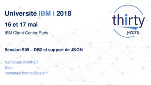 Icon of S09 - DB2 Et Support De JSON